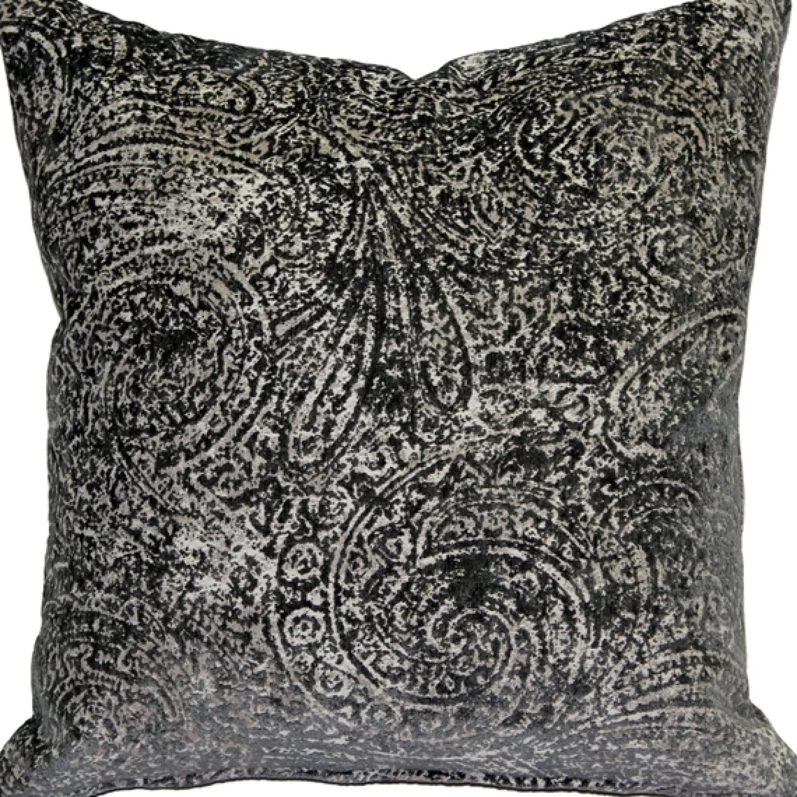 Visconti Gray Chenille Throw Pillow 21x21