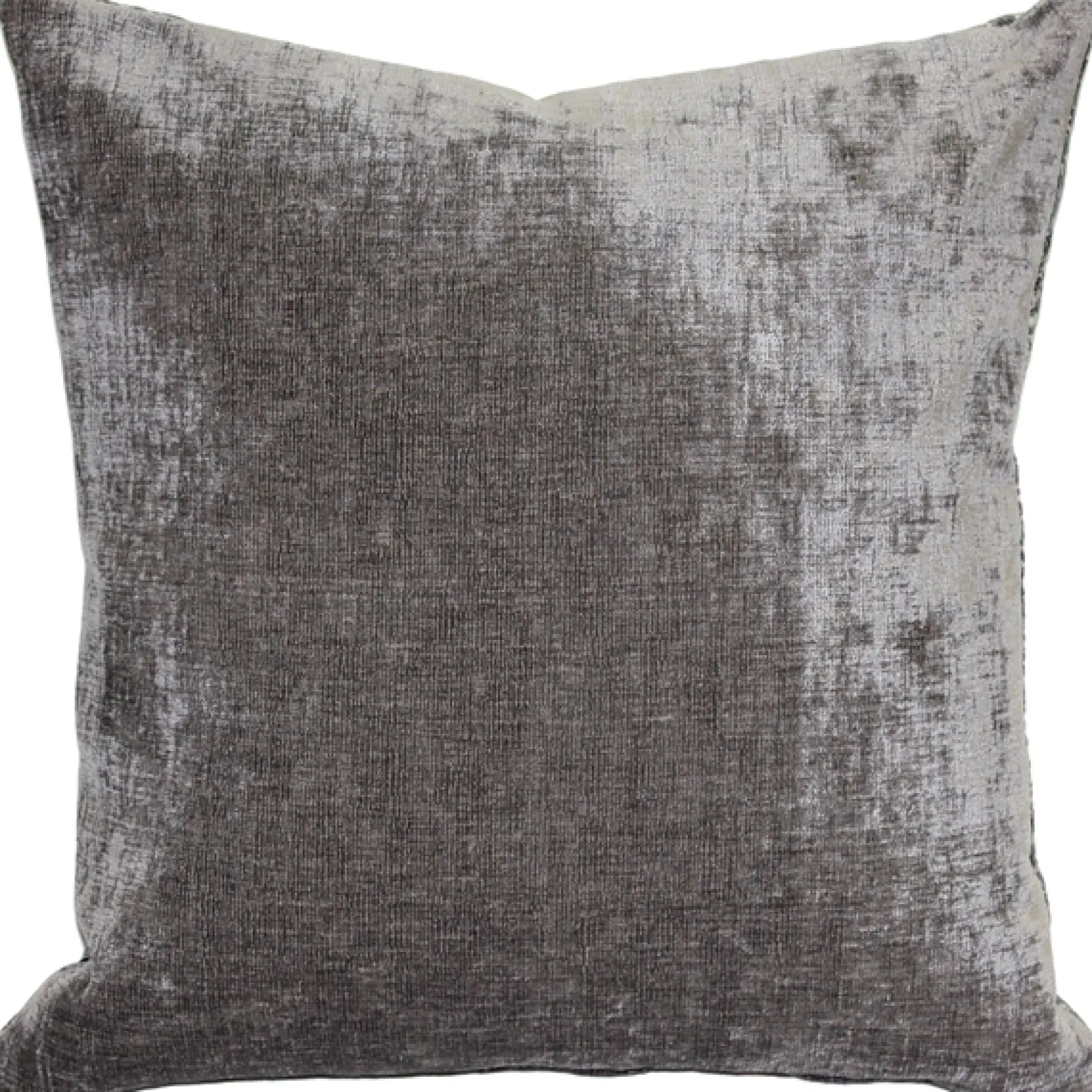 Visconti Gray Chenille Throw Pillow 21x21