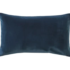 Visconti Teal Blue Chenille Throw Pillow 12x20