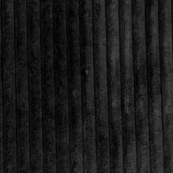 Wide Wale Corduroy 22x22 Black Throw Pillow