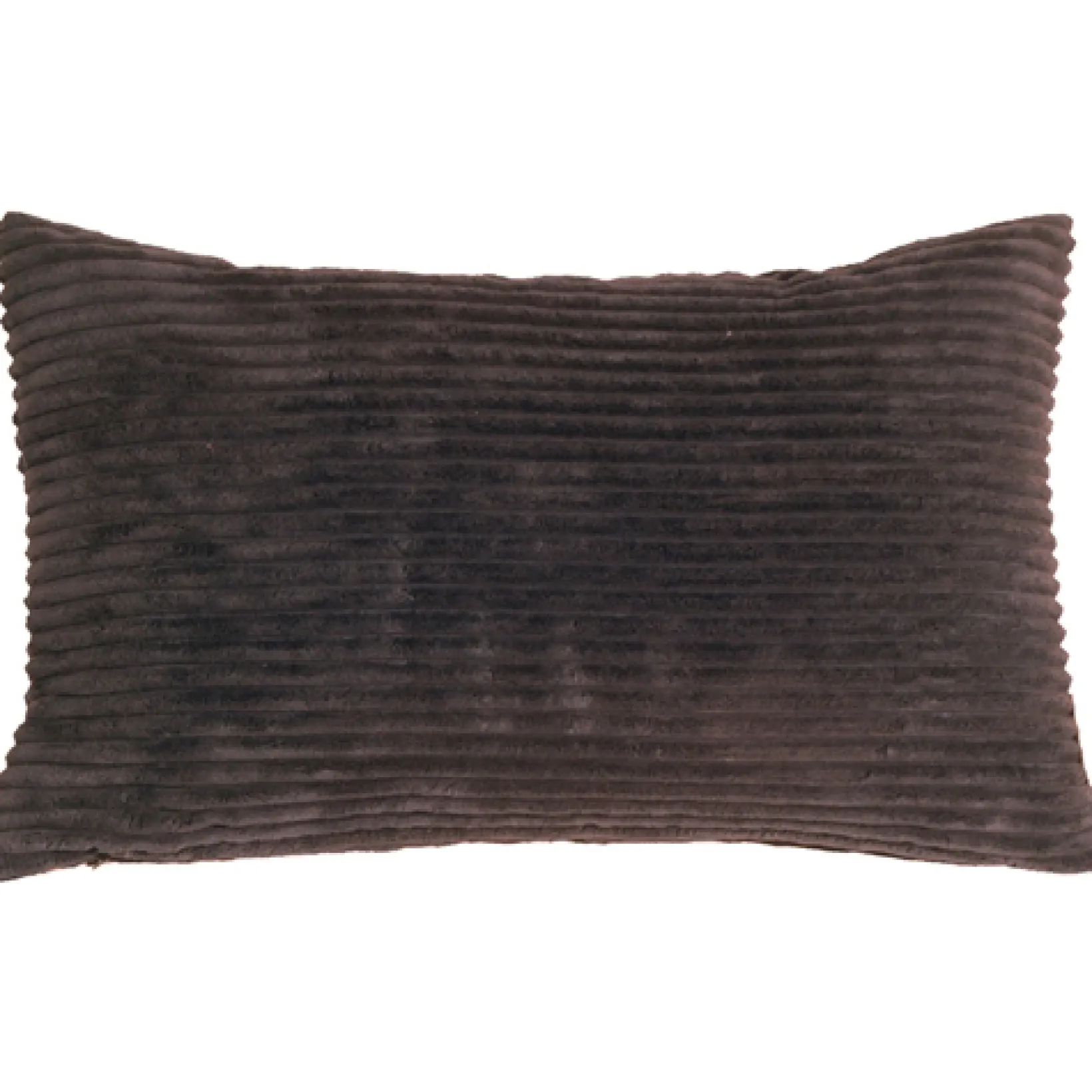 Wide Wale Corduroy 12x20 Dark Brown Throw Pillow