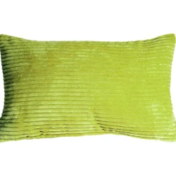 Wide Wale Corduroy 12x20 Green Throw Pillow