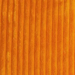 Wide Wale Corduroy 22x22 Light Orange Throw Pillow