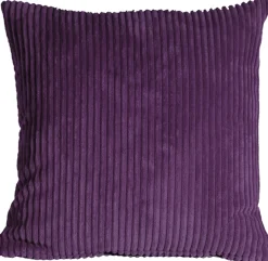 Wide Wale Corduroy 18x18 Purple Throw Pillow