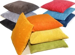 Wide Wale Corduroy 18x18 Throw Pillows