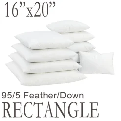 16"x20" Rectangular Feather Down Pillow Form