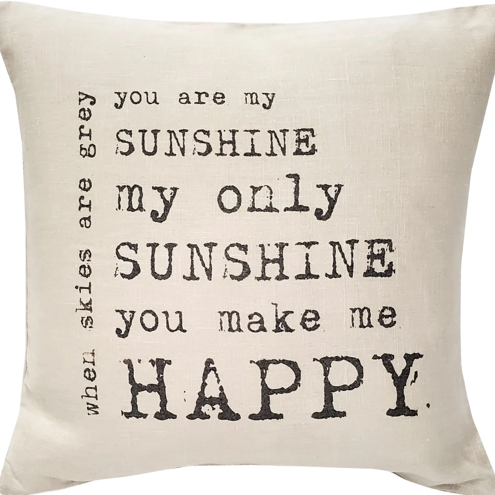 You Are My Sunshine You Make Me Happy Throw Pillow