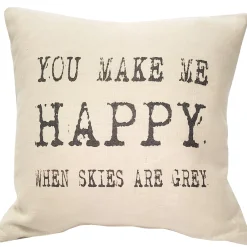 You Make Me Happy Throw Pillow