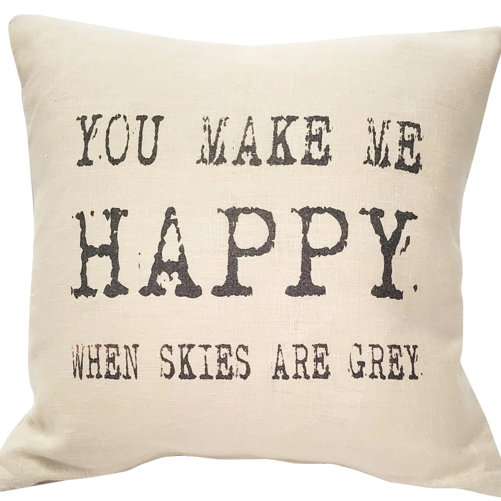 You Make Me Happy Throw Pillow