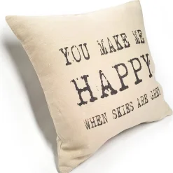 You Make Me Happy Throw Pillow