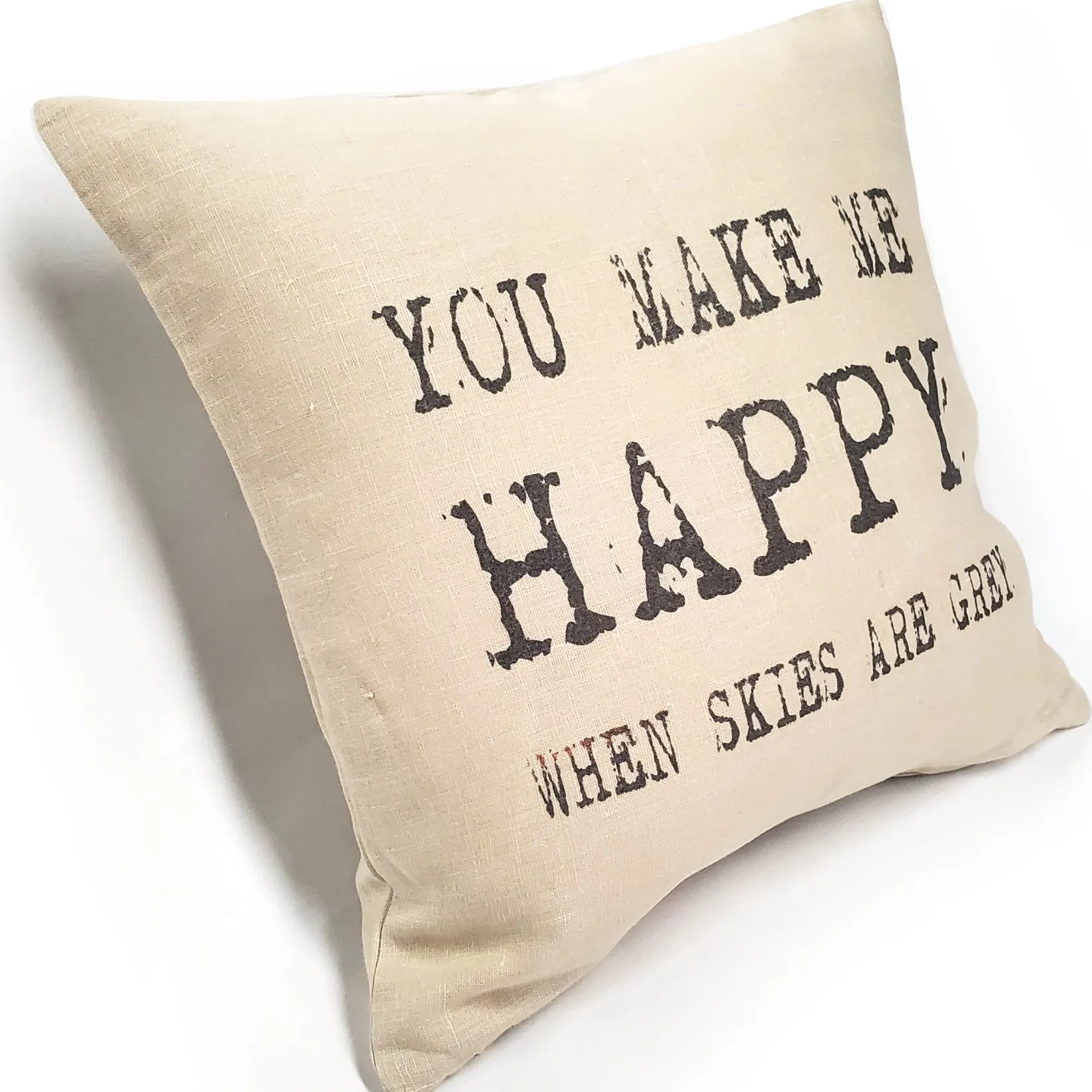 You Make Me Happy Throw Pillow